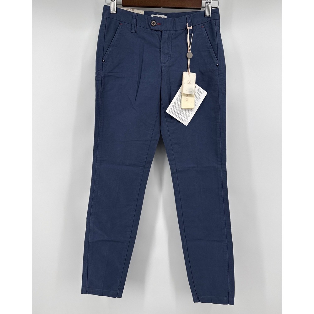 AT.P.CO Sofia10 Mens Navy Blue Slim Cropped Trousers Chinos EUR Size 38 US 28